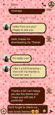 SMS Theme Love Chocolate pink android App screenshot 3