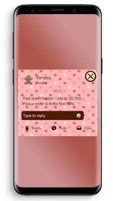 SMS Theme Love Chocolate pink android App screenshot 4