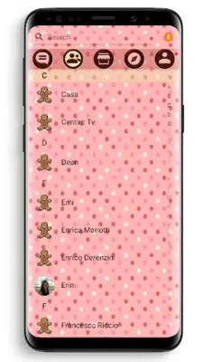 SMS Theme Love Chocolate pink android App screenshot 5