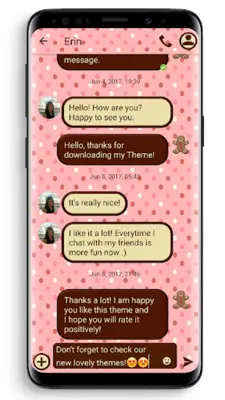 SMS Theme Love Chocolate pink android App screenshot 7